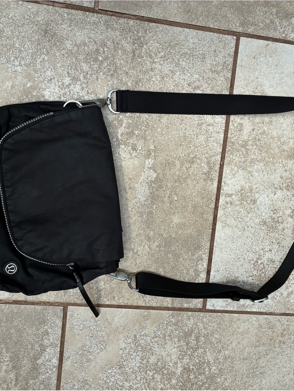 lululemon athletica Black Convertible Crossbody Sling with Detachable Strap